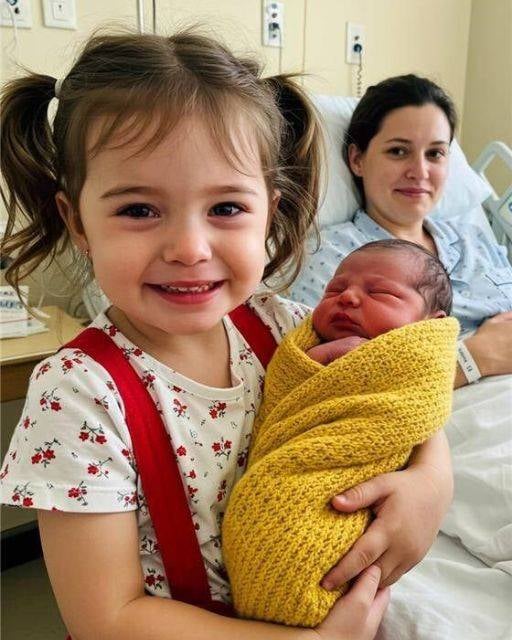 MY DAUGHTER WAS THRILLED TO HOLD HER NEWBORN SISTER, UNTIL SHE WHISPERED ONE WORD THAT SHOOK ME TO MY CORE! MY DAUGHTER WAS THRILLED TO HOLD HER NEWBORN SISTER, UNTIL SHE WHISPERED ONE WORD THAT SHOOK ME TO MY CORE!